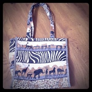 5/$25 Sale-Jade Woven Bag- African Print
